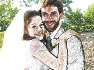 Amy and Josh on Wedding Day